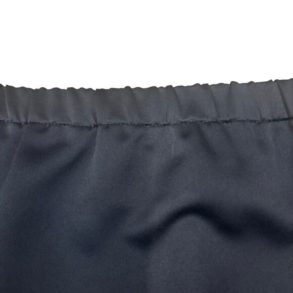 Vintage Black Midi Pencil Skirt Womens Size 14 Elastic Waist Minimalist Classic - Picture 4 of 6